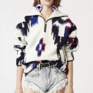 ISABEL MARANT ÉTOILE
Marner Printed Fleece Zip-Up Pullover